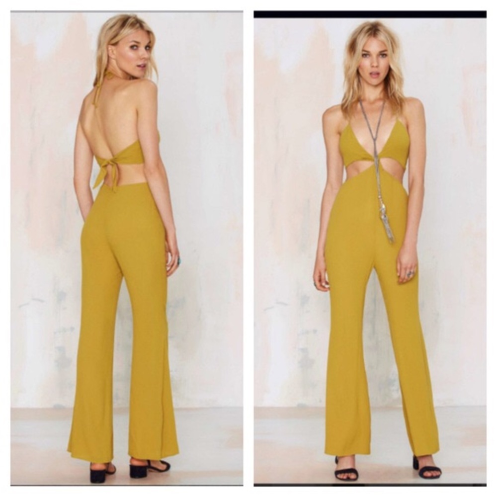 For love and lemons crepe cutout jumpsuit